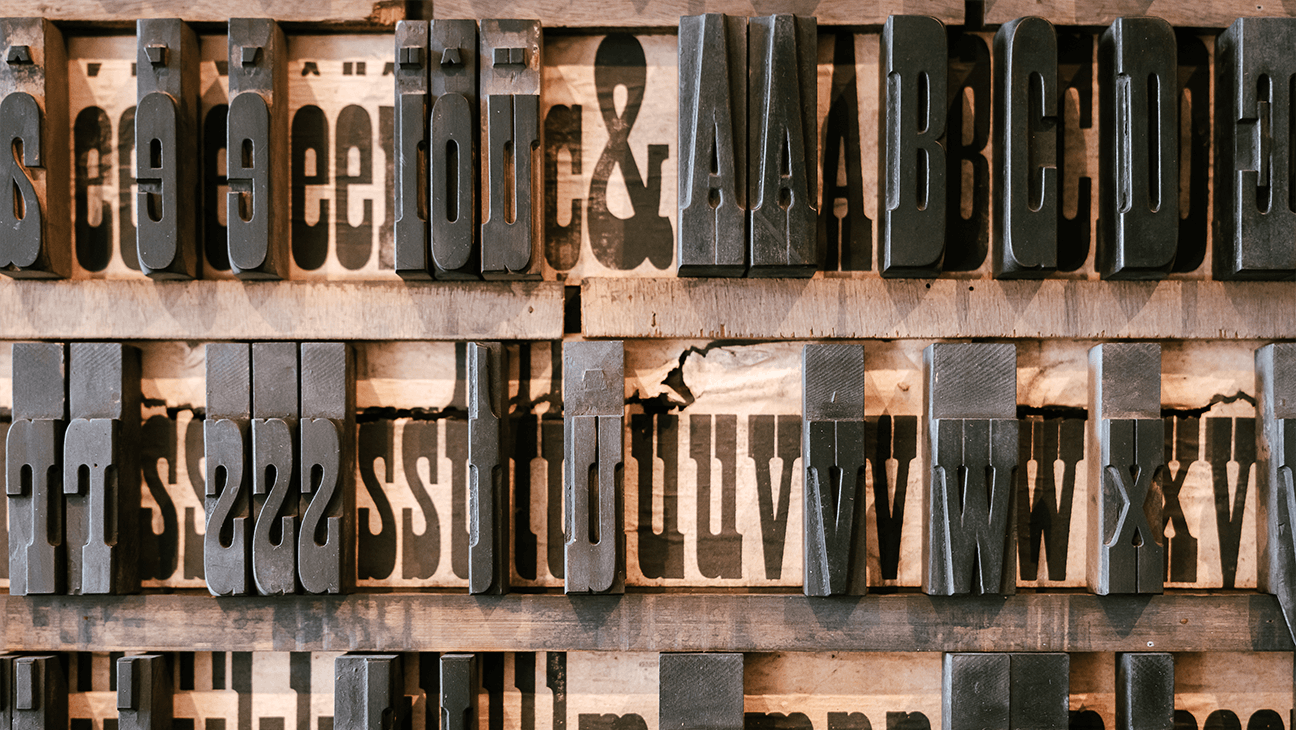 Een van de lettertypes uit de collectie