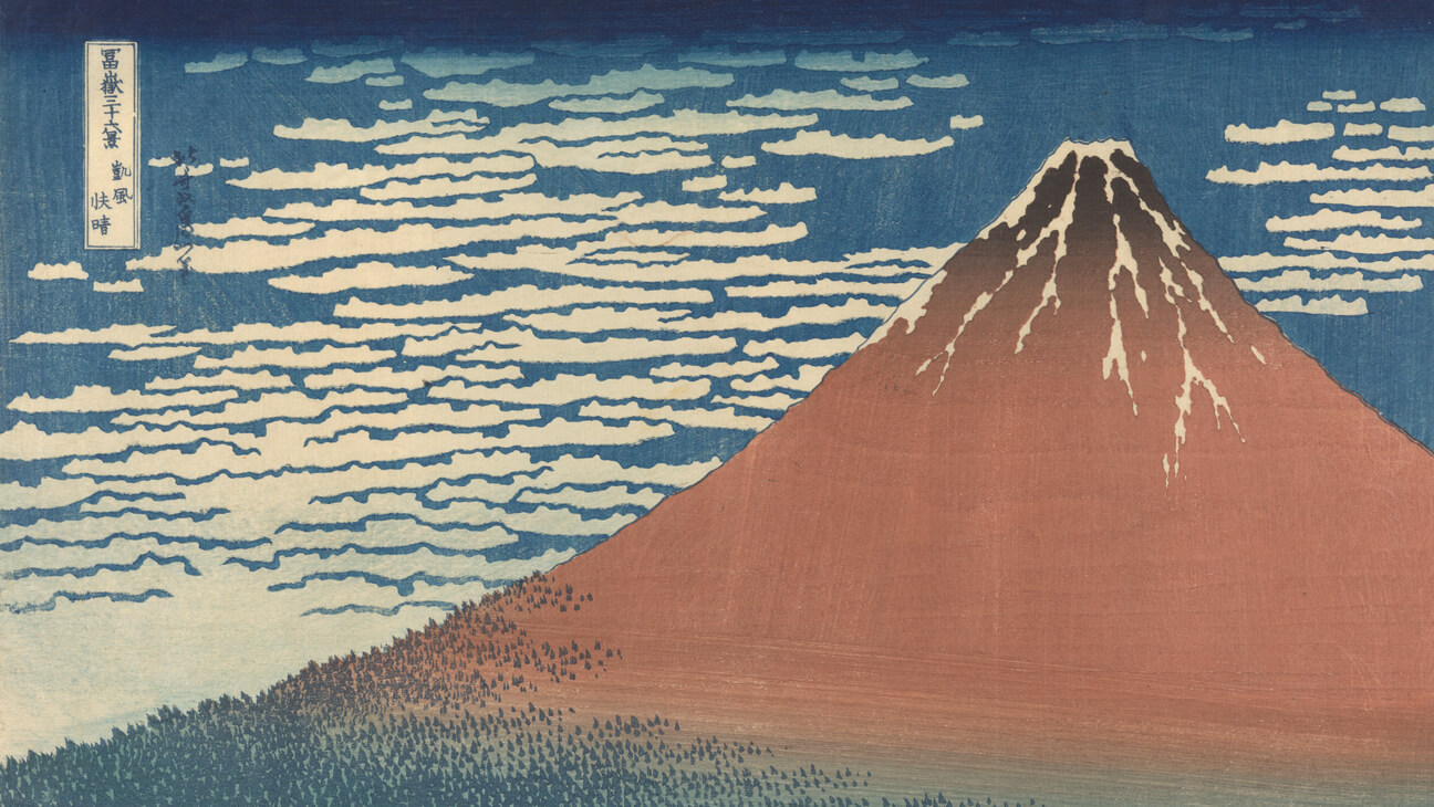 Werk uit de expo Japoniaiseries - Katsushika Hokusai, Vent fin, matin clair 
