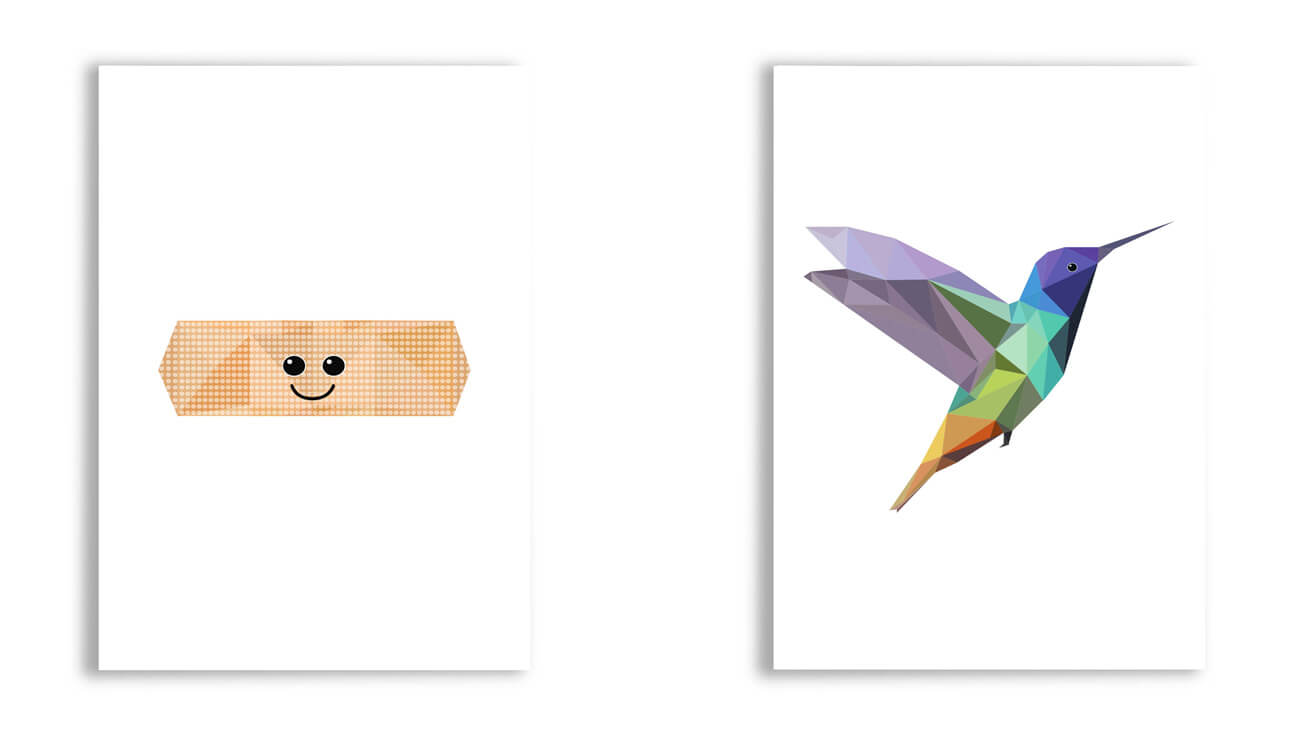 Geometrische wenskaarten