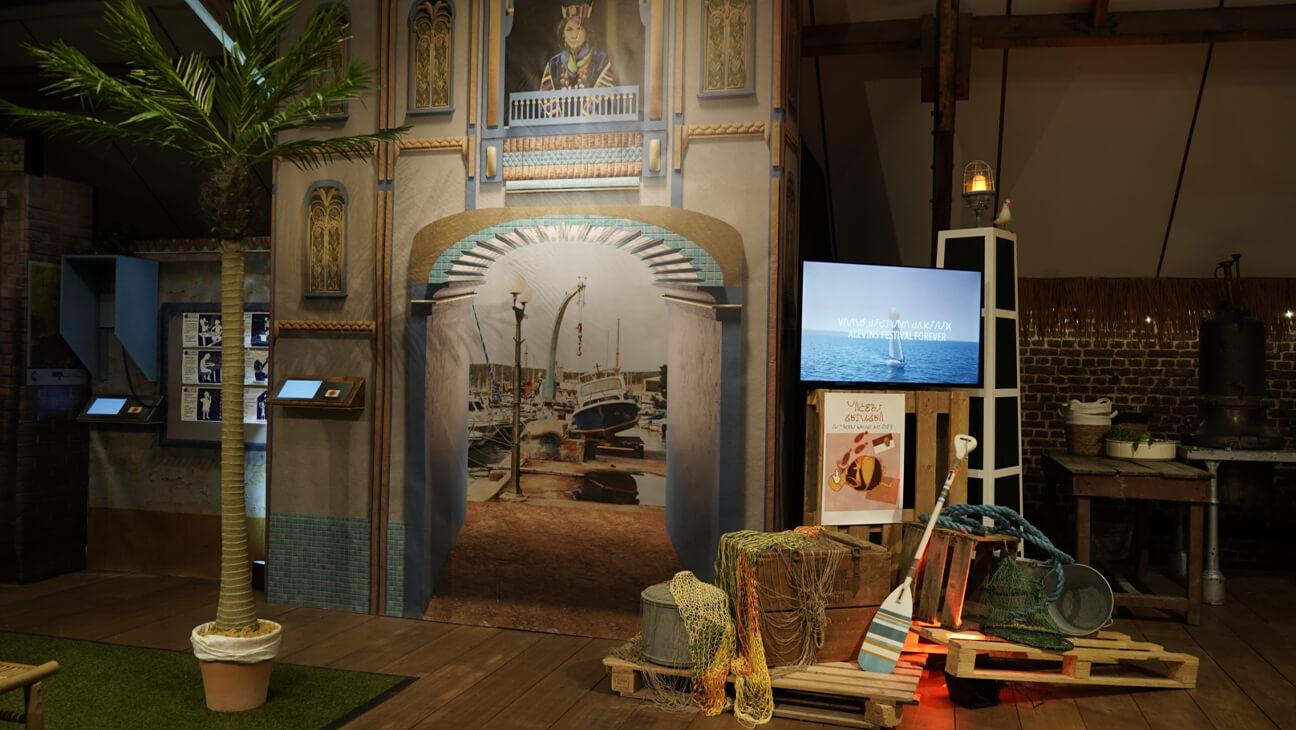 Zaal in de expo 'Beldavia'