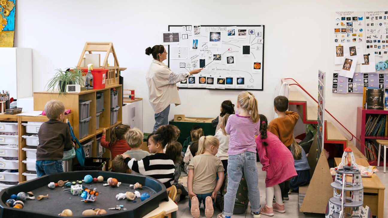 De kennismuur krijgt een centrale plaats in elke klas