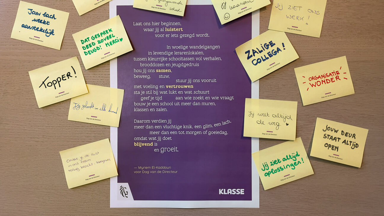 Dag van de Directeur: waardering die blijft hangen met dit gedicht