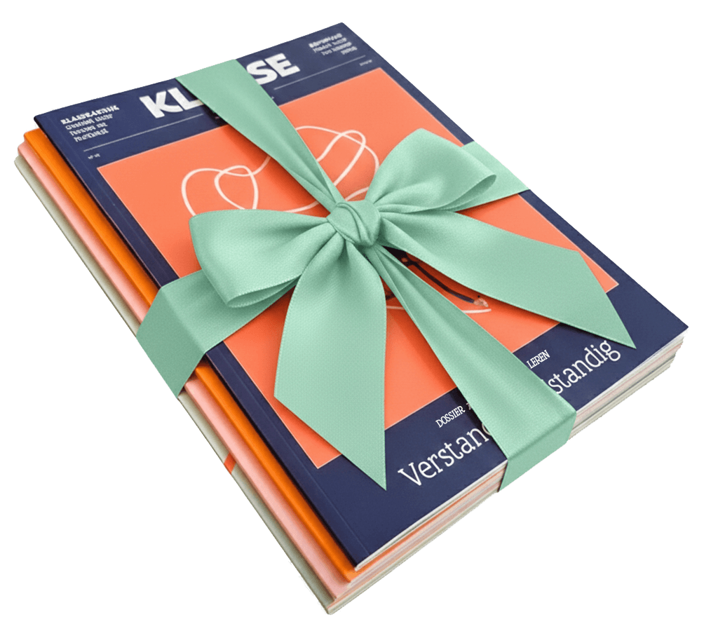 teamabonnement Klasse Magazine 4 magazines verpakt als cadeau