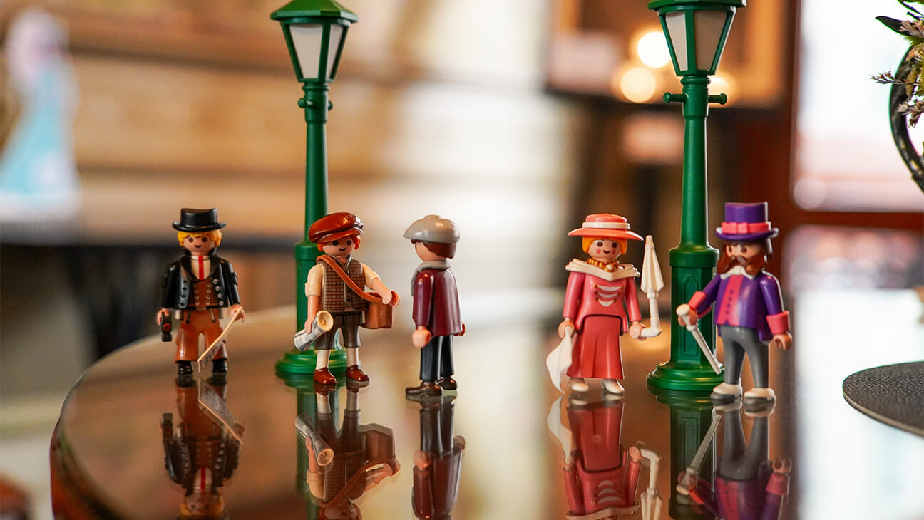 Playmobil tijdens de expo 'Belle époque in Playmobil'