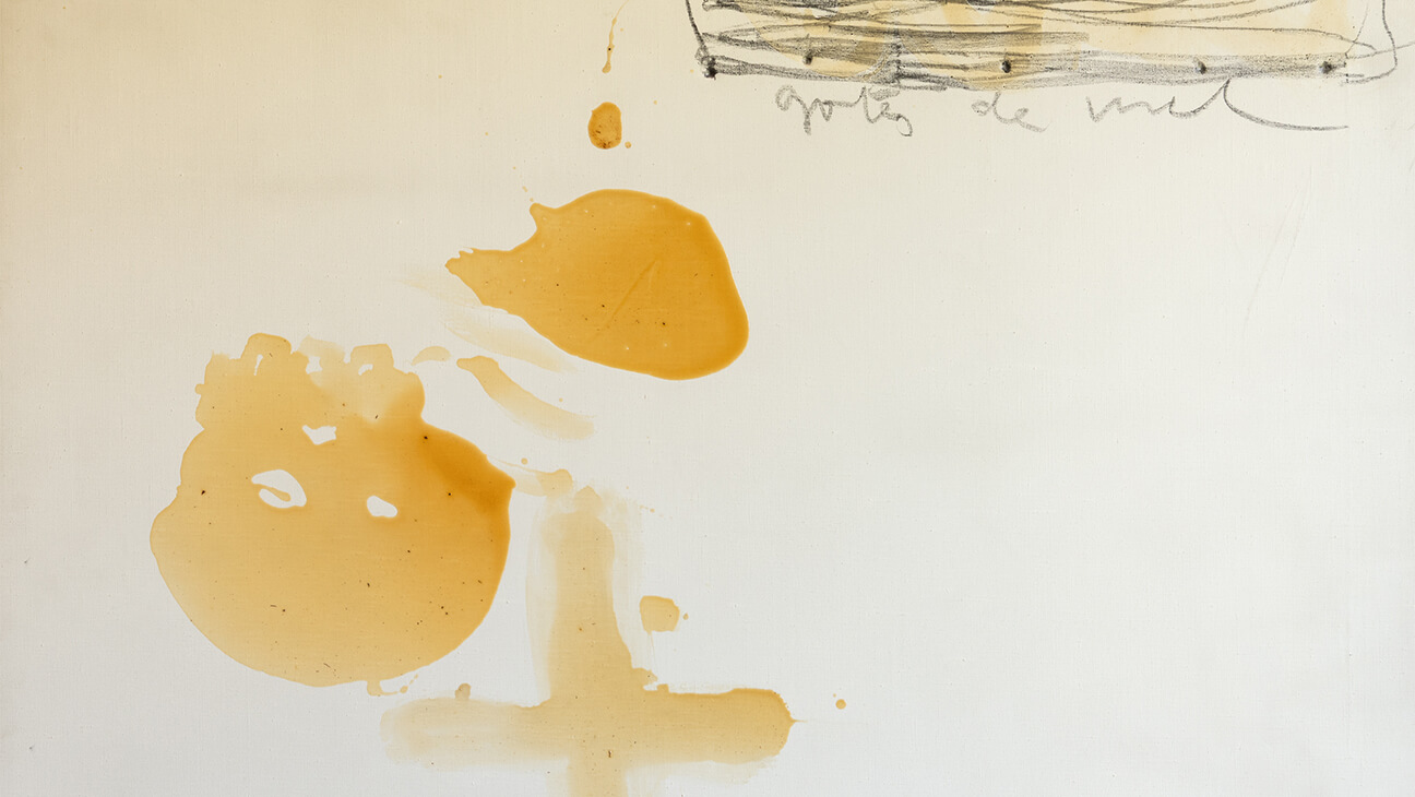 Antoni Tàpies, Gotes de mel (detail) (1989)